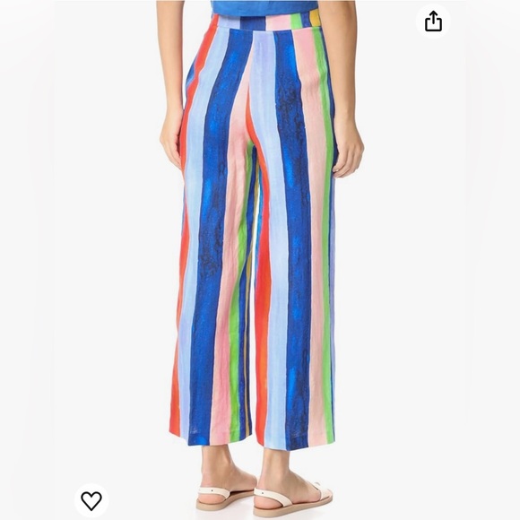 Mara Hoffman Women's High Waist Tie Front Pant, Rainbow/Multi, 4 - Picture 3 of 8